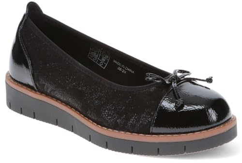 Wide Fit Bow-Detailed Pumps - Black-Black Patent Size 6