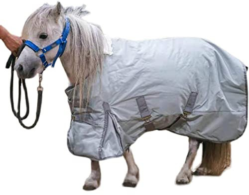 Gewicht Pferd Weidedecke, Außenseite aus atmungsaktivem 900D-Ripstop-Polyester und Ponydecke, 300 g schwer(105cm/41in)