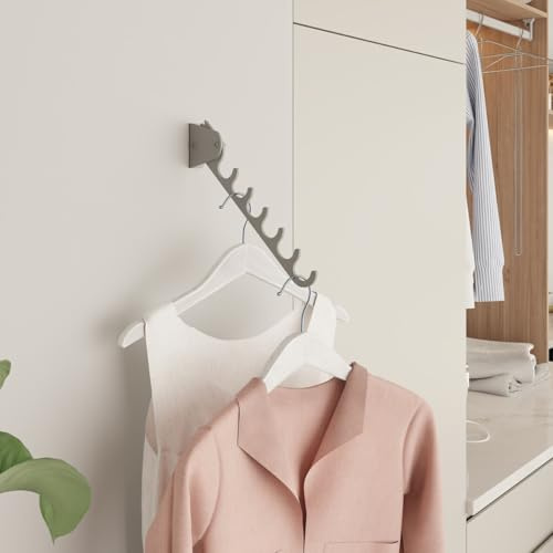 Menage Confort Hopfällbar klädhängare i stål för inomhus garderob - 6 eller 10 kläder - för 6 galgar