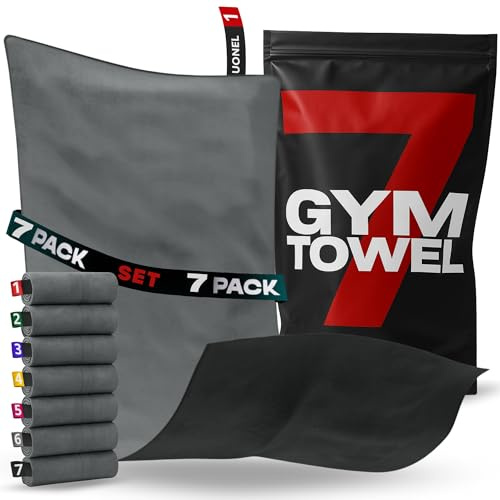 Uonel INDUSTRY Sweat Towels Set 7 - Quick Dry Gym Towel Man and Woman Microfibre Towels for Gym Pack 7 - Exercise Towel Fast Dry - Odor-Free All Week