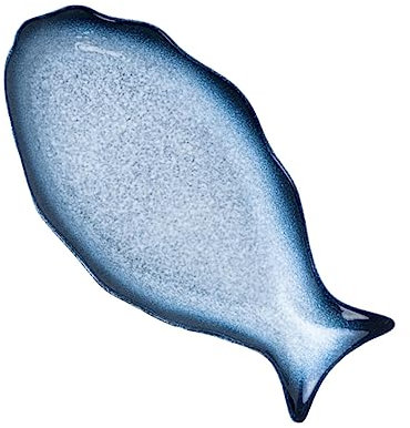 VALICLUD Assiette Céramique Forme de Poisson Plateau Créatif pour Cuisson et Service de Poisson Vaisselle pour Table à Dîner