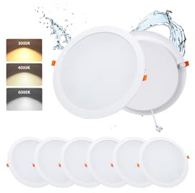 Grebeam 6 * 36W LED Downlight Platt, Varmvit Neutralvit Kallvit Öppningsstorlek: Ø253-263mm LED Takspot för Badrum Kök Vardagsrum