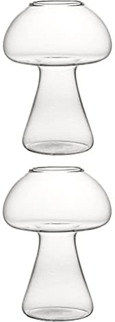 2PCS Forma di Fungo Bicchiere da Cocktail Creativo Calice di della novità Tazza di Bevanda Trasparente Dessert Ghiaccio Tazza di Panna Decoative Martini per per Bar A