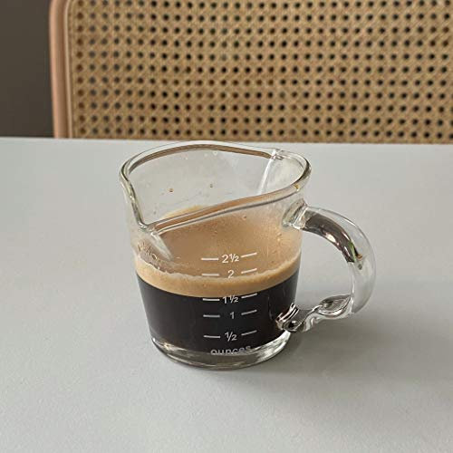 bricco latte Concentrato di vetro tazza di caffè con Scala, creativo del caffè latte Creamer Brocca con manico set piatti