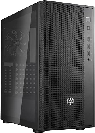 Silverstone Fara R1 V2 - Caja para computadora Fara R1-V2 Tower ATX, Panel Frontal de Malla, Panel Lateral de Vidrio Templado, Negro, SST-FAR1B-G-V2