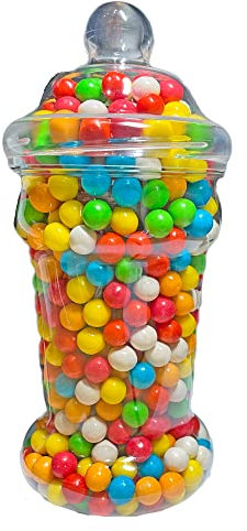 Barattoli di plastica in stile vittoriano con coperchio a vite da 1,4 litri vuoti, per feste di nozze, organizzazione artigianale 1-12 (1 barattolo)