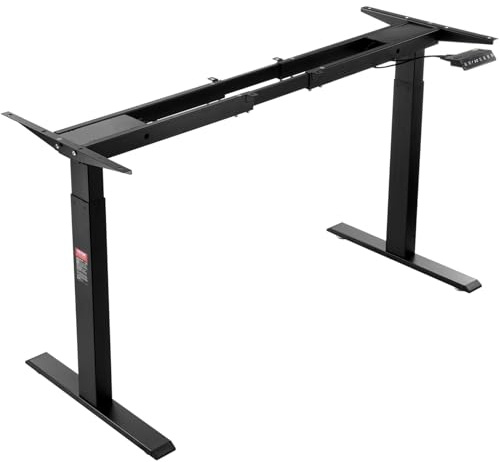 VEVOR Schreibtisch Gestell mit Doppelmotor, einstellbare Höhe von 70-117 cm und Länge 110-178 cm, elektrisches Tischgestell, ergonomische DIY-Arbeitsplatzbasis (nur schwarzer Rahmen)