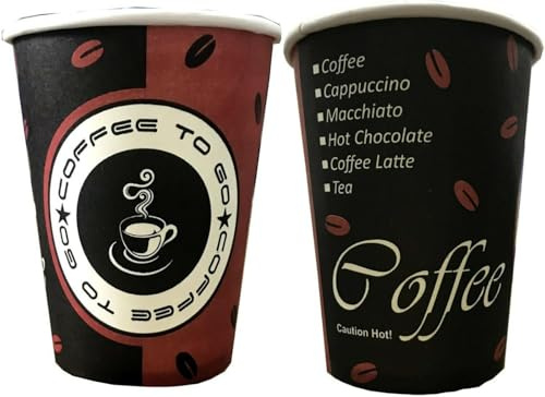 Trendsky 1000 Stück 180ml Made in Germany Premium Kaffeebecher Coffee to go Hartpapier Pappbecher Tee Cups 0,18l