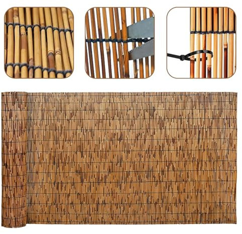 Arelle Bamboo Esterno FrangivistaPer Recinzione Giardino Recinzione In Canna Naturale Bamboo Trellis Ombra 50-160cm Schermo Per La Privacy Del Balcone Privacy Canne Bambu Per Copertura GazeboArella
