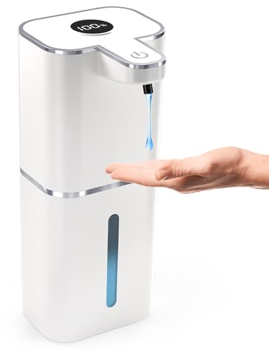 MTYGK Automatic Soap Dispenser Touchless, 6-Level Adjustable,13.5oz/400ml Rechargeabled Wall Mounted Smart for Bathroom and Kitchen Dish Soap,White