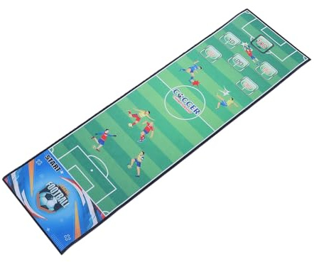 Yosoo Health Gear Juego de Curling de Mesa, Tapete de Lana con 6 Bolas, Juego Interactivo de Fútbol de Curling de Mesa, de Escritorio Plegable de 39,4 X 11,4 Pulgadas para Fiestas Familiares