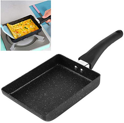 Sartén Tortilla, Sarten Cuadrada Japonesa, Sartén cuadrada para tortillas de huevos, sartén japonesa Tamagoyaki con revestimiento de cerámica antiadherente, mini olla para freír
