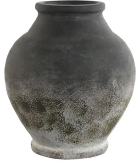Home ESPRIT Jarrón Gris Terracota Oriental 28 x 28 x 33 cm