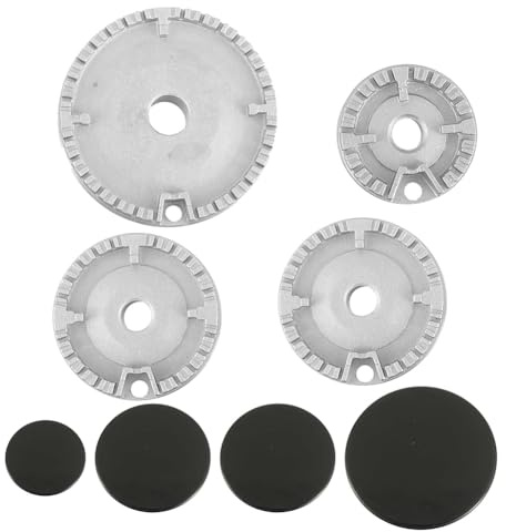 Jimenez 8 PCS Cooker Hat Set Oven Gas Hob Burner Crown Flame Cap Replacement Kit Fits Most Gas Stove Burners Head