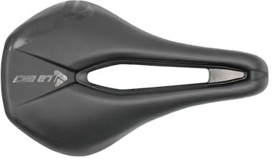 MVTEK Sella Forza. Sella ammortizzata per bici da strada. Sella bicicletta 143x244mm. Road bike 295g. Sedile bici profilo corto, foro centrale, scafo in termoplastica e rail in acciaio.