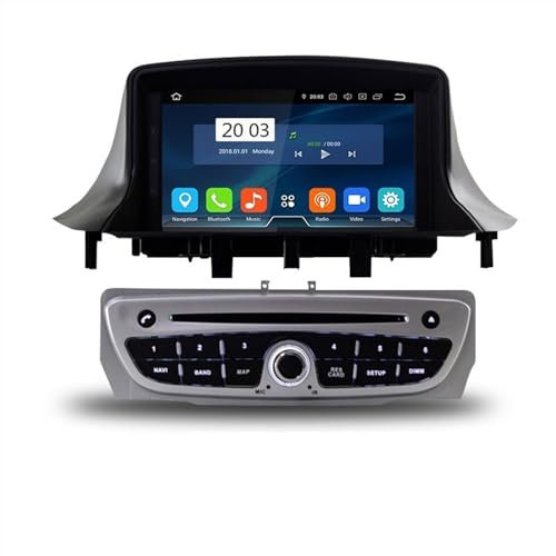 Wivplex PX6 Android 10.0 Bil DVD-spelare Megane Fluence 2009 2010 2011 Bil Multimedia Player GPS Navigation 1 Din Bilradio Stereo Radio multimediaspelare(PX5 4G 64G Silver)