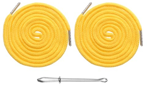 QUARKZMAN 2 Piezas Cuerdas De Cordón 51 Reemplazo De Cordón Amarillo | Con Pasador Fácil, Para Sudaderas Pantalones Chaquetas Pantalones Sombreros Abrigos Bolsos, Para Sudaderas