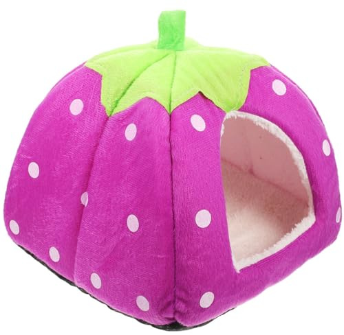 ULTECHNOVO Cueva Cálida para Cobayas y Roedores, Casa de Tela Forma de Caricatura, Cama Confiable y Cómoda para Jugar y Decorar el Hogar de Tu Mascota