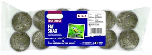 12pk Fat Snax, Bird Feed/Food, High Energy Suet, Cereal And Seed Mix