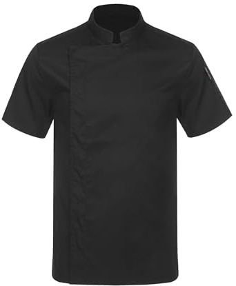 Sxiwei Veste De Chef Cuisinier Homme Femme Professionnel Restaurant Cuisine Travail Blouse Manches Courtes Vêtements De Chef