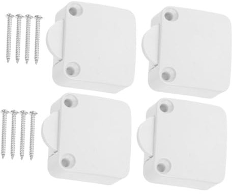 Housoutil Kleiderschrank Licht 4 Stücke Automatische Tür 2a 12v-250v Weiß für Speisekammer Kompakte Größe