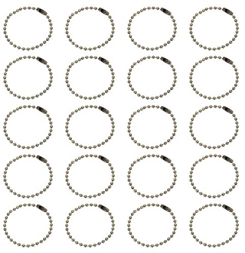 QUARKZMAN 50Pz 5 Pollici Catena a Sfera, Catena a Sfera in Metallo con Connettori per Portachiavi Ornamento Appeso Tag Gioielli Collana Decorazione di Natale, Bronzo