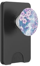 Korean Lilac flower in Aesthetic grunge retro Kpop vaporwave PopSockets PopWallet for MagSafe