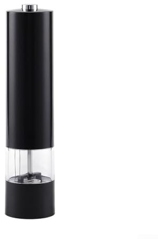 Moderno juego de molinillo eléctrico de especias con diseño de fácil recarga y grosor ajustable para diversas especias (negro)