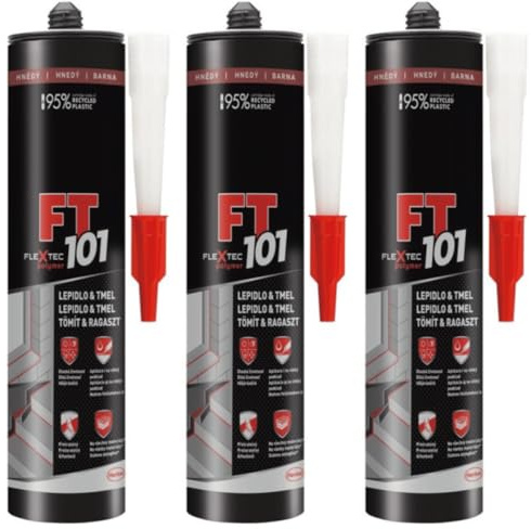 Montagekleber, Konstruktionskleber, Baukleber FT 101 - braun (3 x 280ml)
