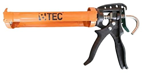 BTEC Patronpistol 310 ml – professionell patronpress av järn med doseringsspak, ergonomiskt nylonhandtag, för silikon, lim och tätningsmedel