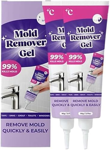 2PCS Mould RemoverGel, 2026 New Effective Mould Remover Gel, Powerful Cleaning Gel, Highly Effective in Penetration, Not Damage the Surface, for Bathroom&Kitchen Tile Gaps,Walls&Grout