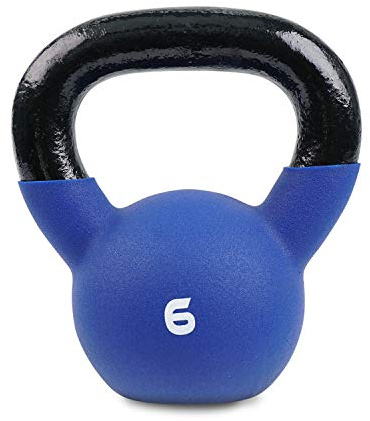 BODYPOWER 6kg Neoprene Covered Kettlebell (Blue)