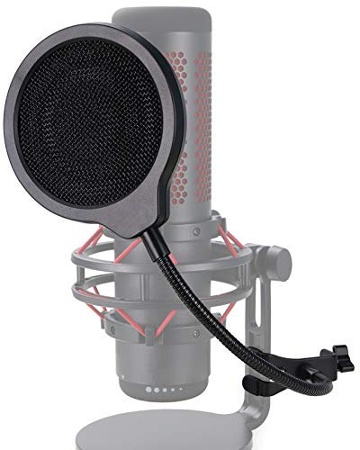 HyperX QuadCast Mic Pop Filter - Professional Microphone Metal Windscreen 4 Inch 3 Layers Pop Screen Suitable for HyperX QuadCast S Mic by YOUSHARES