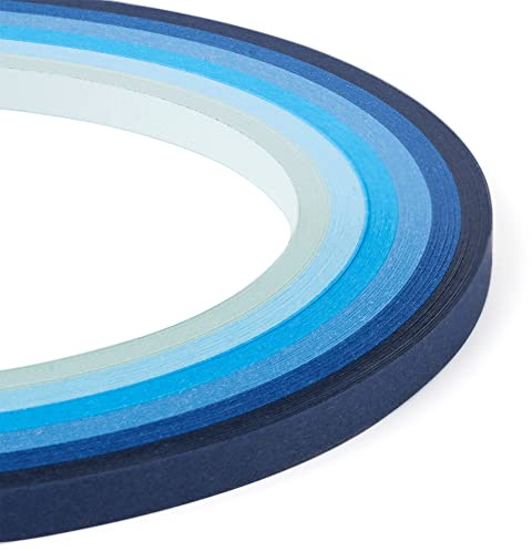 Craftdady Lot de 1 200 bandes de papier pour quilling - 530 x 5 mm - Bleu dégradé - Pour loisirs créatifs, décoration de fête