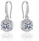 Silver Earrings for Women Sterling Silver Dangle Earrings with Cubic Zirconia Silver Drop Earrings Girls Hypoallergenic Dangle Hoops Earrings Dangly Earrings Presents for Mum Wife