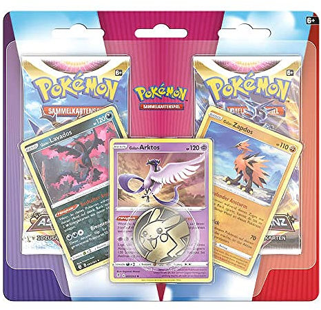 PoKéMoN Legendäre Trio 2 Booster-Packs Schwert & Schild deutsch