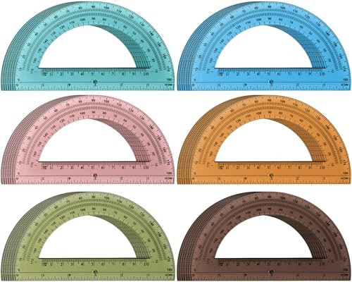 Sayglossy 36 Pcs Plastic Protractors 180 Degree 6 Inch Math Geometry