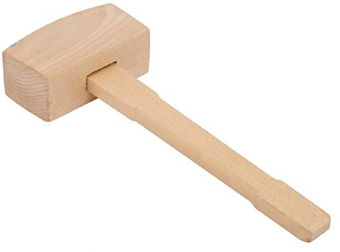 Mazo de Madera, Martillo de Madera de Carpintero Profesional, Mazo de Tallado para Carpintería, Herramienta de Carpintería para Roscar Madera, Martillo con Mango para Cincel (L)