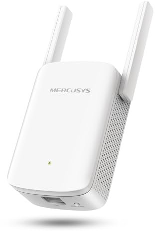 Mercusys ME1500X Wi-Fi 6 Amplificador WiFi, Repetidor de Doble Banda con 1201 Mbps 5 GHz + 300 Mbps 2,4 GHz, Puerto Gigabit, 2 × Antenas de Alto Rendimiento, Botón WPS, Modo Punto de Acceso