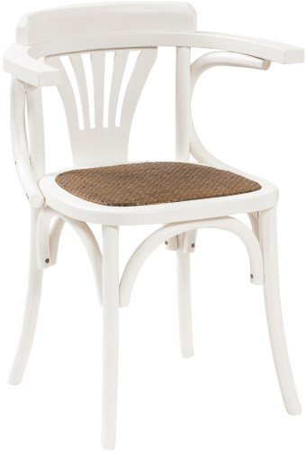 Biscottini Sillas de comedor de madera maciza y ratán - cocina y salón con reposabrazos - exterior e interior para eventos - paja rústica - Thonet vintage