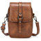 myfriday Women Vintage Crossbody Phone Bag Small Messenger Bag Shoulder Bag Handbag Wallet Purse 2 Main Pockets with Earphone Hole