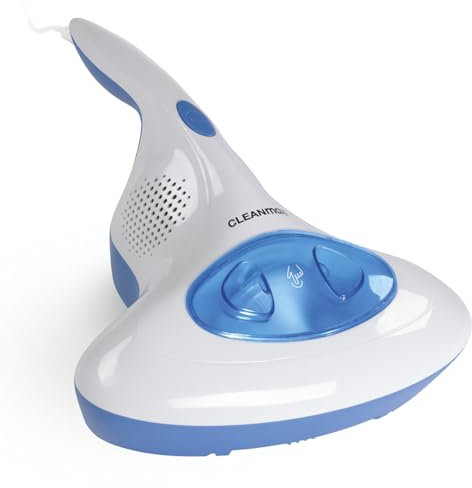 CLEANmaxx Aspirador de ácaros con luz esterilizadora UV-C | Aspiradora de colchones con Filtro HEPA, destruye el 99,9% de los ácaros | Limpia y desinfecta en un Solo Paso