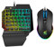 Combo Clavier et Souris de Jeu, Filaire, 39 Touches, Sensation mécanique, Arc-en-Ciel rétro-éclairé avec Repose-Poignet pour PC/Xbox / PS4, Clavier à Une Main Portable et Souris de Jeu RGB (Noir)