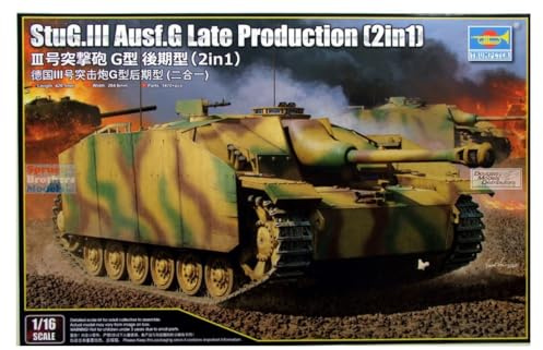 Trumpeter 00947 - Stug.III Ausf.G sen produktion (2-i-1) Skala 1/16 Skala - Plastmonteringslåda