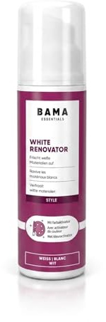 Bama Sneaker Whitener – Cirage blanc pour baskets, semelles et tiges – Restaure la couleur haute couvrance pour cuir, tissus et synthétiques – 75 ml