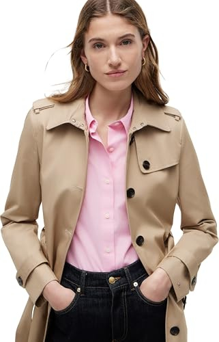 Tommy Hilfiger Donna Giacca Heritage Single Breasted Trench Giacca da Mezza Stagione, Beige (Nos Beige), L
