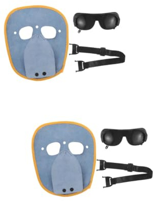 HOMSFOU 2juegos De Facial Para Soldadores De Soldadura De Piel Con Gafas De Seguridad Equipamiento De Para Trabajo De Soldadura