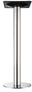 Pied de table en acier inoxydable avec réglage de la hauteur personnalisé - Pied de bureau à colonne unique robuste pour plan de travail de cuisine, table basse, support de bar en métal avec vis -