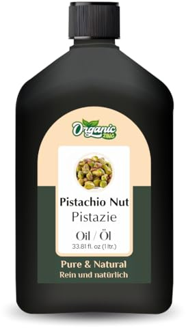 Organic Zing Pistachio Nut (Pistacia Vera) Oil | Pure & Natural Essential Oil per aroma, skincare e massaggiare – 1000 ml/33,8 fl oz