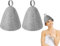 Heanvmyss Cappello Sauna in Feltro,2 Pezzi Cuffia Sauna Anti-Calore,Sauna Berretto per Uomo e Donna,Cappello di Melone,Accessorio Sauna per Bagno,Spa,Amanti Della Sauna(Grigio)